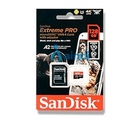 SanDisk Extreme Pro 128GB microSDXC 200MB/s 4K Clase 10 A2 V30 con adaptador SDSQXCD-128G-GN6MA