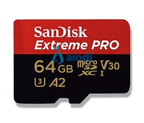 SanDisk microSDXC 64GB Extreme Pro 200MB/s 4K Clase 10 A2 V30 con adaptador SDSQXCU-064G-GN6MA