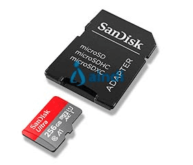 Memoria SanDisk microSDXC 256GB Ultra 150MB/s Clase 10 con adaptador SDSQUAC-256G-GN6MA