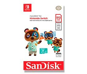 SanDisk microSDXC 512GB para Nintendo Switch 100MB/s 4K U3 V30 SDSQXAO-512G-GNCZN