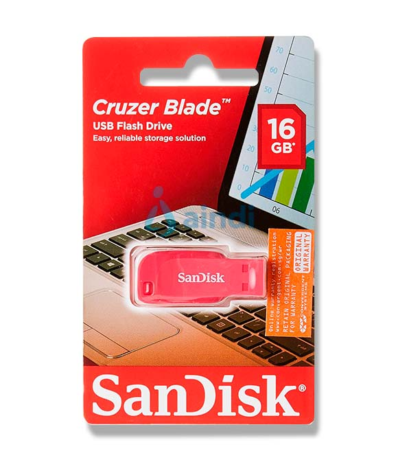 Memoria USB SanDisk 16GB Cruzer Blade Z50 - Electric Pink (USB 2.0)