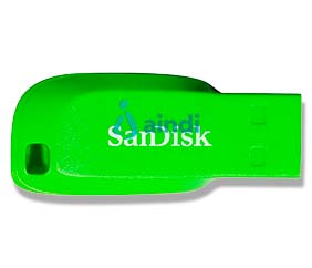 SanDisk Cruzer Blade Z50 16GB USB 2.0 Electric Green SDCZ50C-016G-B35GE