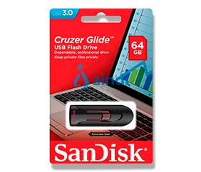 Memoria SanDisk Cruzer Glide Z600 64GB USB 3.0 Negro/Rojo SDCZ600-064G-G35
