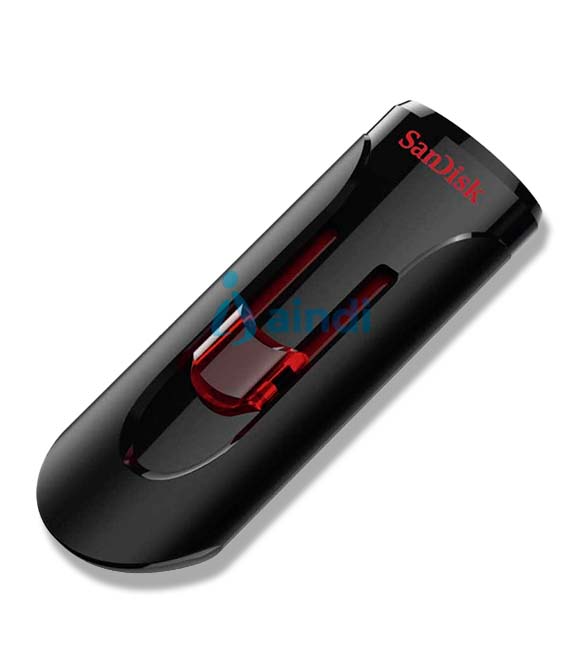 Memoria USB SanDisk 64GB Cruzer Glide Z600 - Negro/Rojo (USB 3.0)