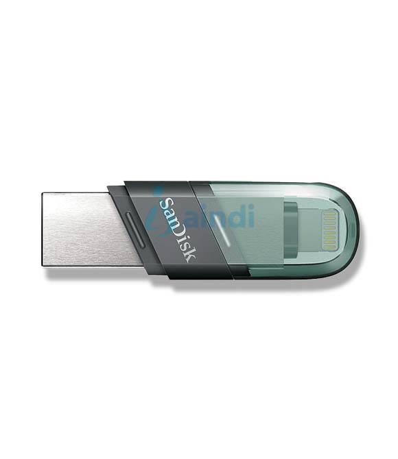MEMORIA SANDISK 256GB IXPAND FLASH DRIVE FLIP PARA IPHONE/IPAD LIGHTNING/USB 3.1 METLICA CON TAPA DE PLSTICO SDIX90N-256G-GN6NE