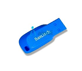 SanDisk Cruzer Blade Z50 16GB USB 2.0 Electric Blue SDCZ50C-016G-B35BE