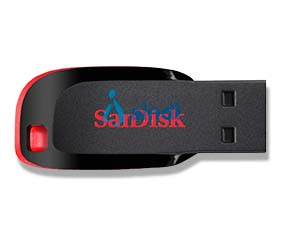 SanDisk Cruzer Blade 16GB USB 2.0 Negro/Rojo SDCZ50-016G-B35