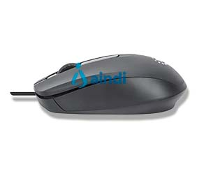 MANHATTAN 190190 Mouse USB Óptico con Cable, 1000 ppp, Ambidiestro, Negro