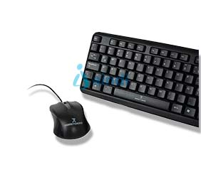PERFECT CHOICE PC-201076 Kit alámbrico USB teclado y mouse antiderrames color negro