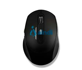 Perfect Choice Clix Mouse inalámbrico óptico recargable ergonómico silencioso 1600 DPI - Negro PC-045144