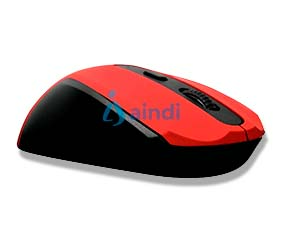 Naceb Technology NA-0119R Mouse inalámbrico rojo de 6 botones y 1200-2400 DPI