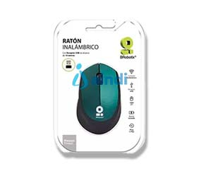 Mouse inalámbrico BROBOTIX 6000779 1000 dpi óptico Azul Petróleo | Product Key 6000779