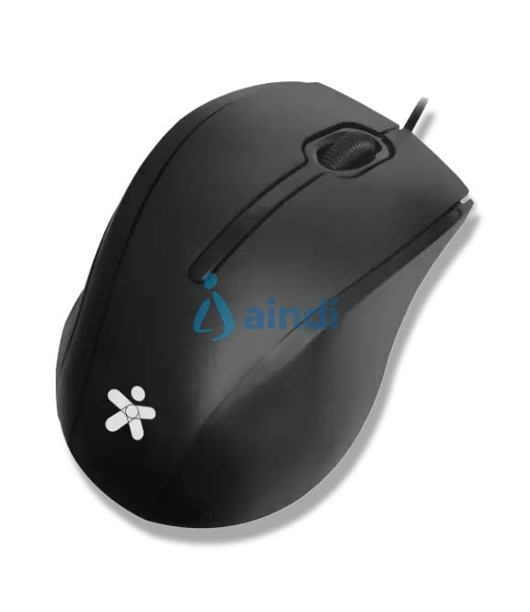 Mouse Alámbrico Negro  Stylos STPMOA7B