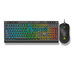 KIT ACTECK CREATOR AUREAN PRO MK477G / TECLADO Y MOUSE / ALAMBRICO / ILUMINACION LED / 105 TECLAS / ANTI-GOSTING / MULTIMEDIA / OPTICO / 8000 DPI AJUSTABLE / 7 BOTONES / NEGRO / AC-936750