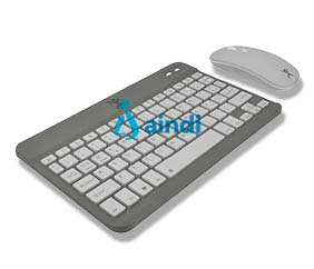 Perfect Choice Genova Kit Teclado y Mouse Inalámbrico Bluetooth Recargable Ergonómico Compacto Negro PC-201250