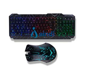 Naceb Technology Raptor Kit de Teclado y Mouse Estándar Negro NA-633
