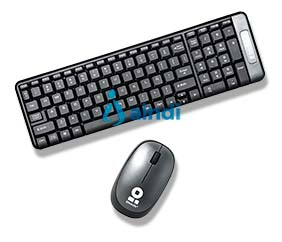 BROBOTIX Kit Teclado y Mouse inalámbrico compacto Español Negro 10 m 6000618