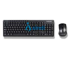 TECHZONE TZ16COMB01-INA Kit de Teclado y Mouse inalámbrico USB, mouse 1000 DPI, teclado QWERTY 117 teclas