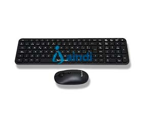 TECHZONE TZCOMBINA05 Kit Teclado y Mouse Inalámbrico Silent con conexión USB, mouse 2400 DPI, teclado QWERTY de 105 teclas | Product Key: TZCOMBINA05