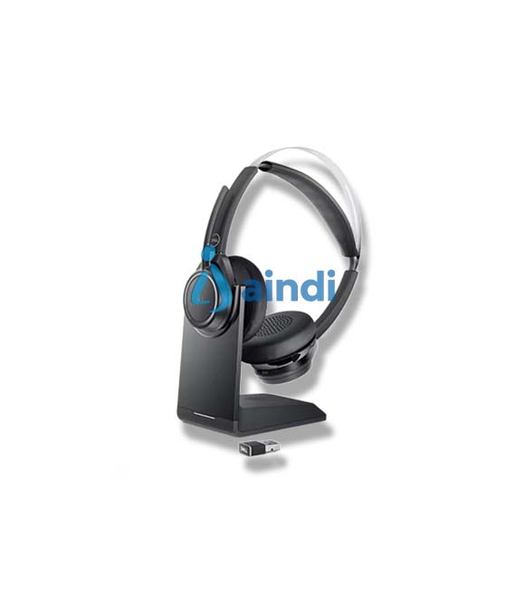 Dell Premier Wireless ANC Headset – WL7022, Control Panel on Headset Includes Call Control, Adjustable Leatherette Headband and Earpads, USB Dongle, Adjustable Boom Mic, Charging Stand - Black