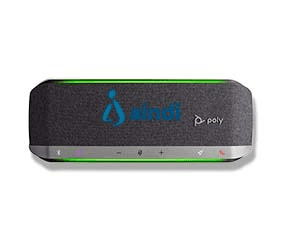 Altavoz manos libres poly 77p36aa sync40+ / version microsoft teams altavoz portatil conectividad usb-a-usb-c y bluetooth alcance de microfono 2.5 metros ip64 bateria hasta 30 horas