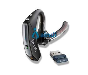 Plantronics Voyager 5200 UC Bluetooth para móviles y computadoras con estuche de carga y adaptador Bluetooth | 206110-102 | 7K2F3AA