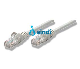 Cable Patch Intellinet 1.0 m Cat 5e UTP Gris Modelo 318921 con Conectores RJ45