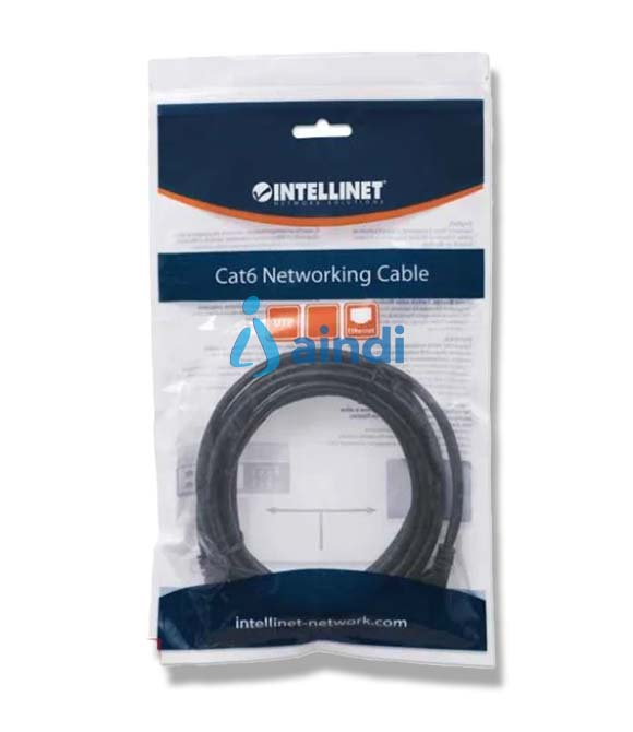 Cable Intellinet Red Cat6 UTP RJ45 M-M 3m - Color Negro