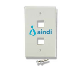 StarTech.com PLATE2WH Placa de pared de 2 salidas