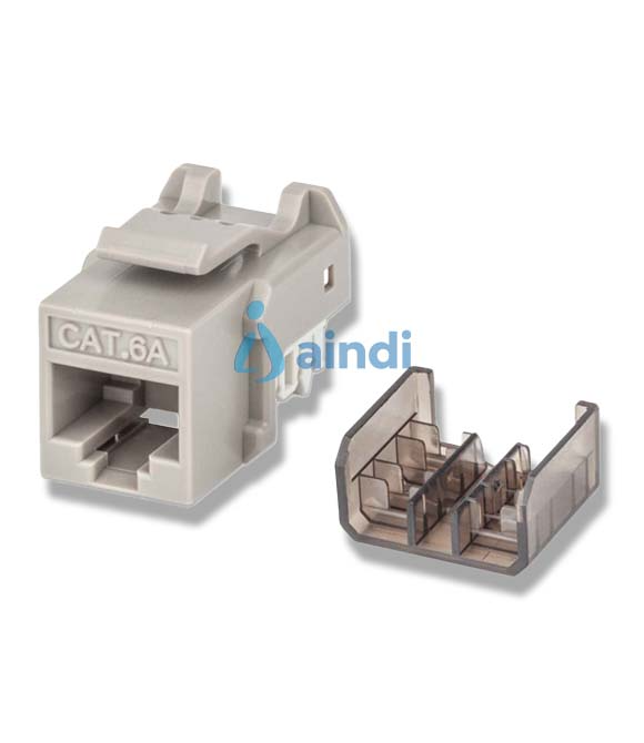 JACK KEYSTONE CAT6A FASTPUNCH UTP. GRIS