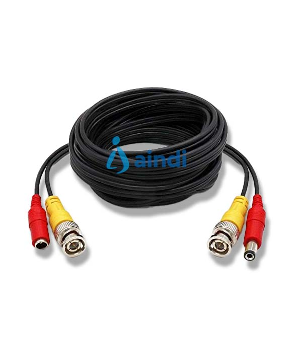Cable DAHUA de 50 Metros Armado para Video y Energia con conectores BNC y de Energia  Para Camaras Hasta 4k  Soporta: AHD/CVI/TVI/CVBS Uso Exterior e Interior - Cobre de Alta Pureza