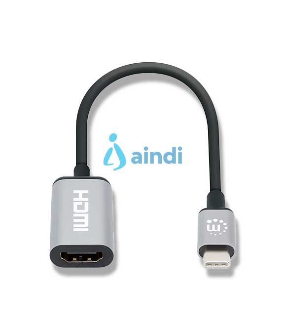 CONVERTIDOR,MANHATTAN,153706,USB-C A HDMI H, 4K@60HZ