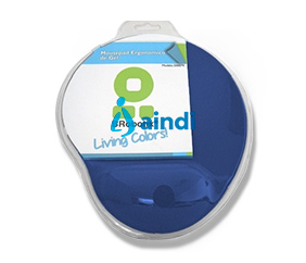 BROBOTIX Mouse Pad con Almohadilla Tipo Gel Azul Marino Antiderrapante 500074A