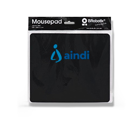 BROBOTIX Mouse Pad Ultra Delgado Negro con Bolsa 497264