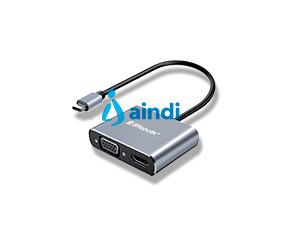 BROBOTIX Docking Station 4 en 1 USB C HDMI USB A USB C VGA 6000687