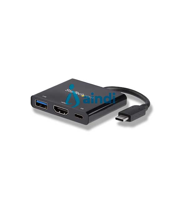 ADAPTADOR MULTIFUNCION USB-C A 4K CON ENTREGA DE POTENCIA Y PUERTO USB-A - REPLICADOR DE PUERTOS DE VIAJES USB-C PARA LAPTOP - STARTECH.COM MOD. CDP2HDUACP