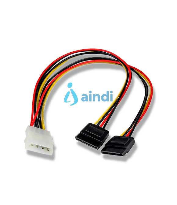 ADAPTADOR CABLE DIVISOR DE PODER LP4 EN Y  MOLEX 4 PINES A SATA - 2X HEMBRA SATA Y 1X MACHO LP4 - SPLITTER - STARTECH.COM MOD. PYO2LP4SATA