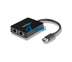 StarTech.com USB32000SPT Tarjeta Ethernet 2 Puertos USB32000SPT