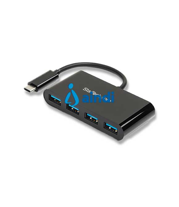 HUB CONCENTRADOR USB 3.0 DE 4 PUERTOS - USB-C A 4X USB A ALIMENTADO POR EL BUS - CONVERSOR DE USB C A USB CONVENCIONAL - STARTECH.COM MOD. HB30C4AB