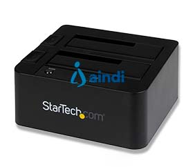 DOCKING STATION ESATA USB 3.0 CON UASP DE 2 BAHÍAS PARA DISCO DURO O SSD SATA DE 2.5 O 3.5 PULGADAS - STARTECH.COM MOD. SDOCK2U33EB