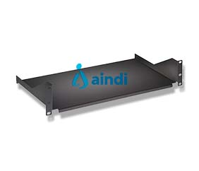 INTELLINET Charola Rack Fija 19" 2U Sólida 40 cm Negra | 710916