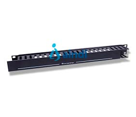 Intellinet Organizador de Cables 19" 1U Horizontal Metálico Negro 169950