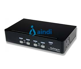 SWITCH KVM DE 4 PUERTOS CON USB - 1 USUARIO LOCAL - 1U  - STARTECH.COM MOD. SV431USB