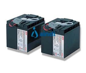 CARTUCHO DE BATERIAS INTERNAS DE REEMPLAZO PARA MODELOS APC SUA2200, SUA3000, SMT2200C, SMT3000C LO CONFORMAN LAS 2 BATERIAS QUE SE VISUALIZA EN LA IMAGEN