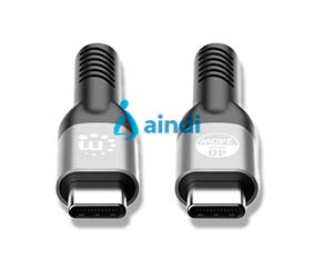 Cable USB-C Manhattan 356374 Thunderbolt 4 1.0m 8K 240W Negro