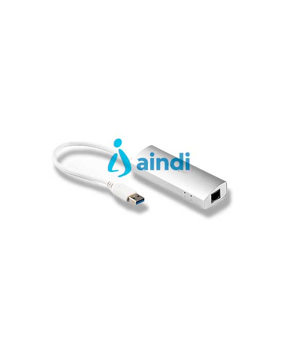 CONCENTRADOR DE 3 PUERTOS USB 3.0 CON ADAPTADOR DE RED ETHERNET GIGABIT - HUB PORTáTIL DE ALUMINIO - STARTECH.COM MOD. ST3300G3UA