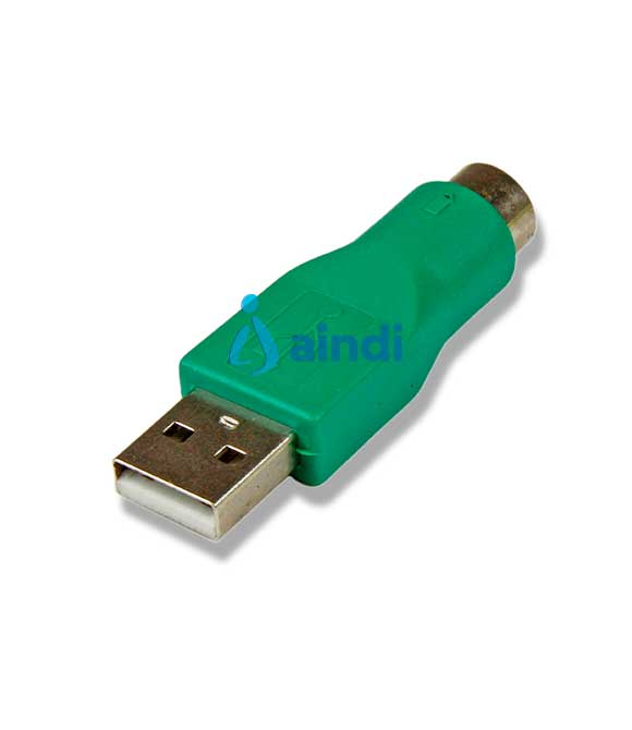 ADAPTADOR TECLADO O MOUSE USB A CONECTOR PS/2 MINIDIN - 1X MACHO USB - 1X  HEMBRA MINI-DIN - VERDE - STARTECH.COM MOD. GC46MF