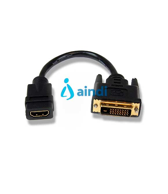 ADAPTADOR DE 20CM HDMI® A DVI - DVI-D MACHO - HDMI HEMBRA - CABLE CONVERTIDOR DE VIDEO - NEGRO - STARTECH.COM MOD. HDDVIFM8IN