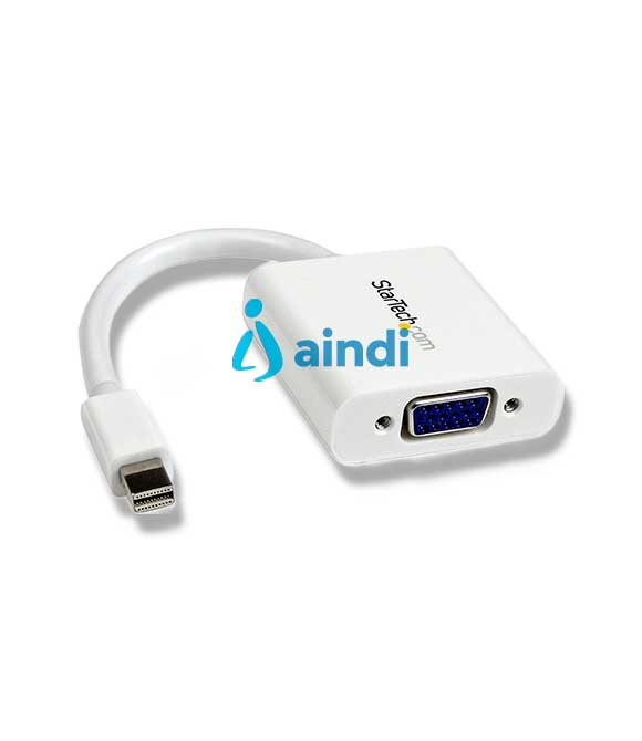 ADAPTADOR DE VIDEO MINI DISPLAYPORT A VGA - CABLE CONVERTIDOR ACTIVO - HEMBRA VGA HD15 - MACHO MINI DP - 1920X1200 - BLANCO - STARTECH.COM MOD. MDP2VGAW