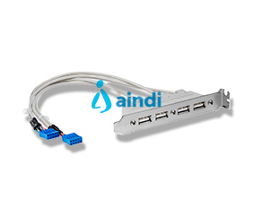 StarTech.com USBPLATE4 Bracket USB A hembra 4 puertos